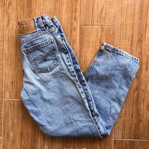 Vintage Orange tab teeny petite Levi’s jeans